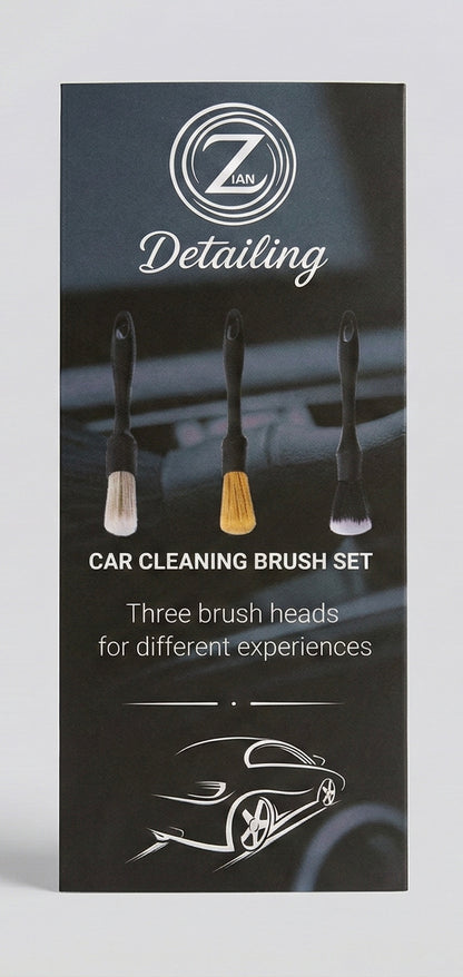 Premium Car Cleaning Brush Set (3-Pack)