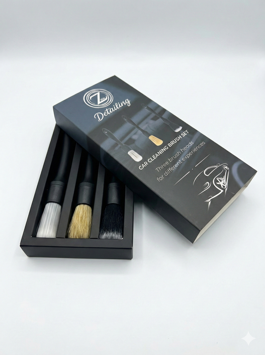 Premium Car Cleaning Brush Set (3-Pack)