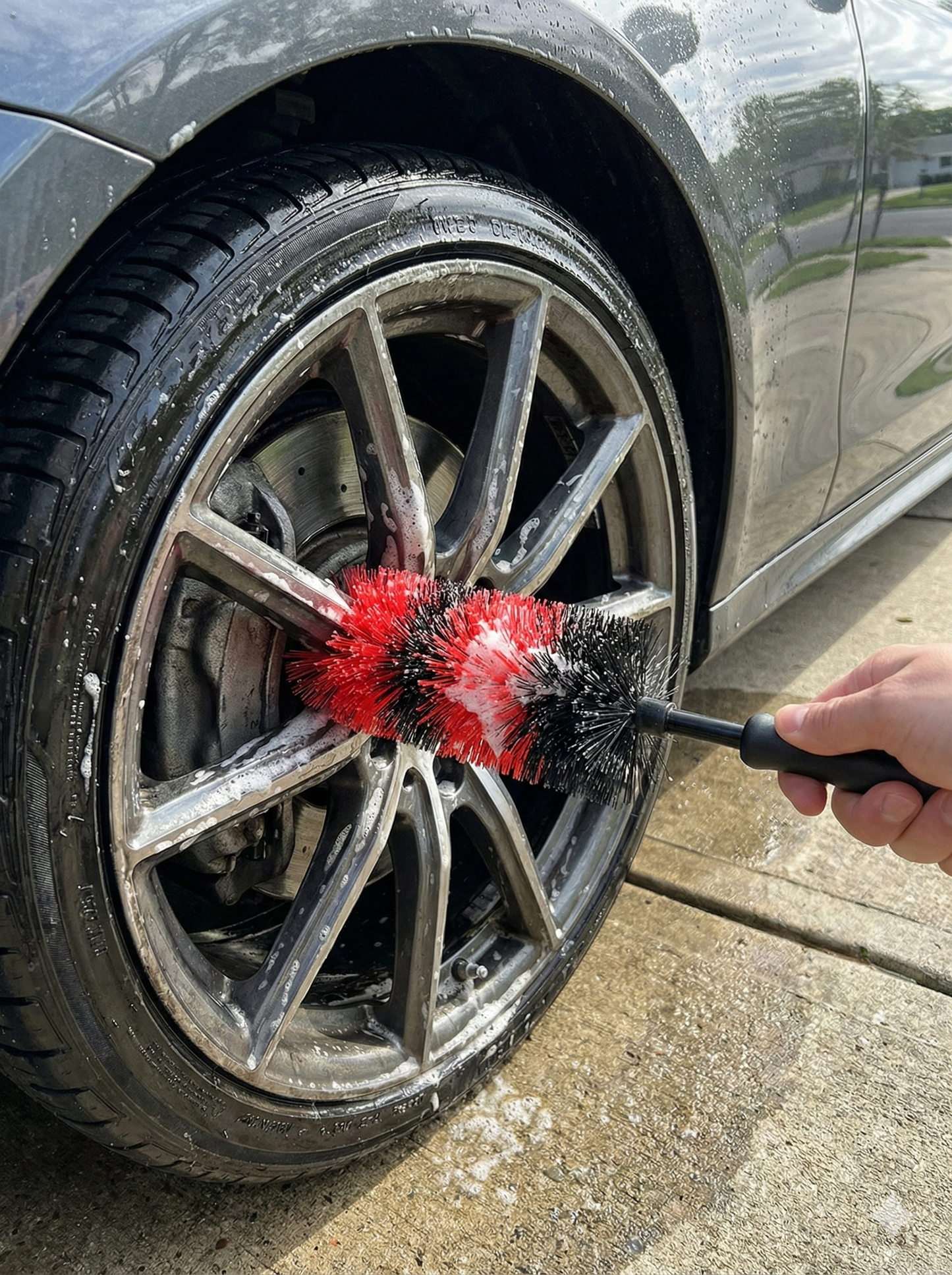 Wheels Barrel Brush